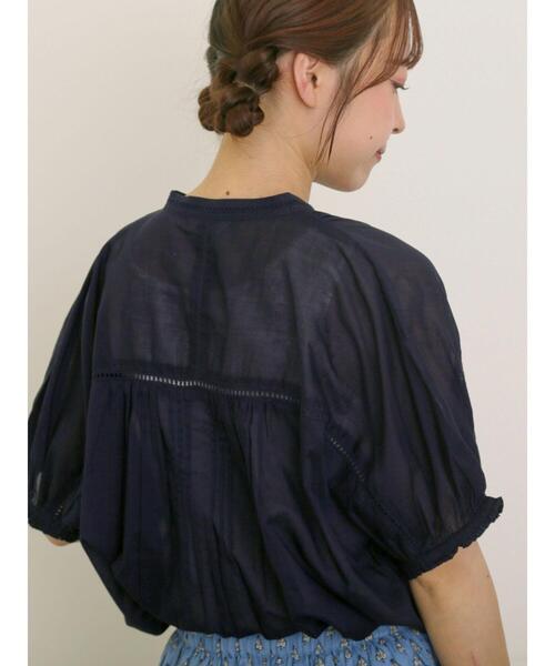 Samansa Mos2（サマンサ モスモス）の「インドピンタック+はしごレースブラウス（シャツ/ブラウス・レディース・レッド/オフホワイト/ネイビー/グリーン・F）」の7枚目の写真