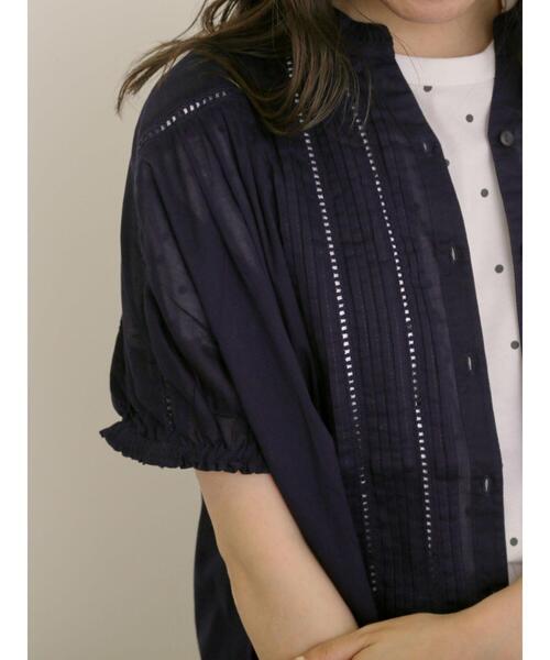 Samansa Mos2（サマンサ モスモス）の「インドピンタック+はしごレースブラウス（シャツ/ブラウス・レディース・レッド/オフホワイト/ネイビー/グリーン・F）」の10枚目の写真