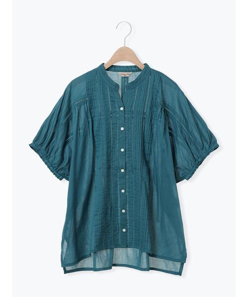 Samansa Mos2（サマンサ モスモス）の「インドピンタック+はしごレースブラウス（シャツ/ブラウス・レディース・レッド/オフホワイト/ネイビー/グリーン・F）」の20枚目の写真