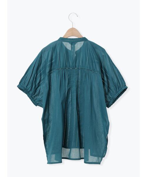 Samansa Mos2（サマンサ モスモス）の「インドピンタック+はしごレースブラウス（シャツ/ブラウス・レディース・レッド/オフホワイト/ネイビー/グリーン・F）」の21枚目の写真