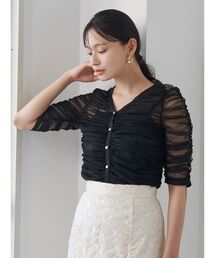 TONAL パール襟　トップス　黒 トップス 商品一覧 | レディースファッション通販のTONAL