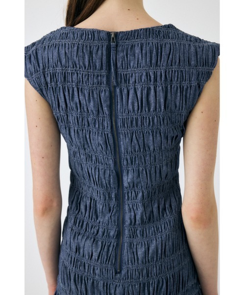 MOUSSY(マウジー)の「【EC・一部店舗限定】SHIRRING GATHER サマードレス(ワンピース・レディース・ブルー/ブラック・1/2)」の9枚目の写真