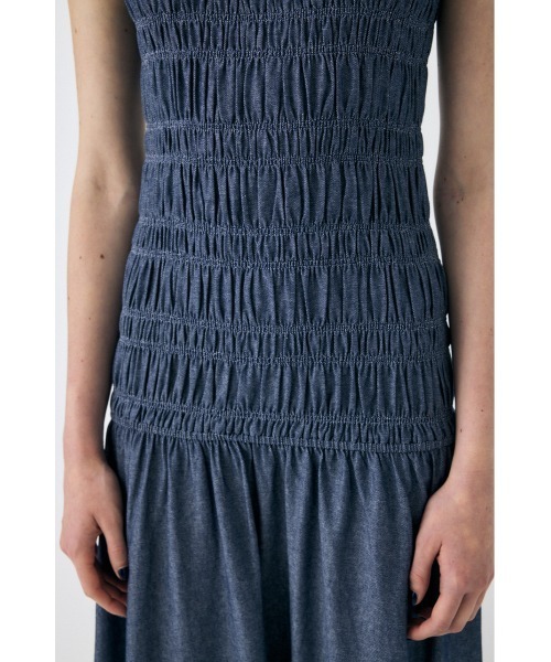 MOUSSY(マウジー)の「【EC・一部店舗限定】SHIRRING GATHER サマードレス(ワンピース・レディース・ブルー/ブラック・1/2)」の11枚目の写真