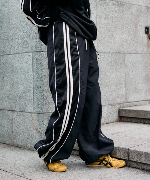 etsinta（エシンタ）の「etsintaリメイクドロストワイドジャージパンツ（その他パンツ・レディース・ブラック/グレー/レッド・ONE SIZE）」の6枚目の写真
