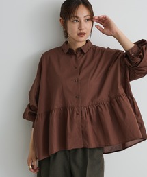 ペプラム」に該当するシャツ/ブラウス（ストライプ柄