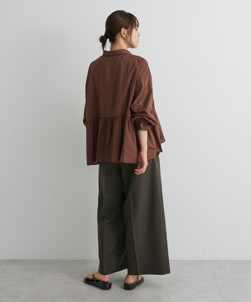 CRAFT STANDARD BOUTIQUE（クラフトスタンダードブティック）の「ペプラム長袖ブラウス◇（シャツ/ブラウス・レディース・イエロー/ブラウン/ブラック系その他2/ブラック/オフホワイト・FREE）」の12枚目の写真