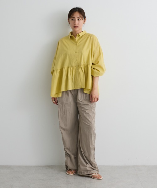 CRAFT STANDARD BOUTIQUE（クラフトスタンダードブティック）の「ペプラム長袖ブラウス◇（シャツ/ブラウス・レディース・イエロー/ブラウン/ブラック系その他2/ブラック/オフホワイト・FREE）」の17枚目の写真