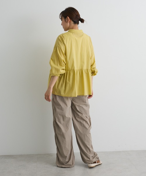 CRAFT STANDARD BOUTIQUE（クラフトスタンダードブティック）の「ペプラム長袖ブラウス◇（シャツ/ブラウス・レディース・イエロー/ブラウン/ブラック系その他2/ブラック/オフホワイト・FREE）」の19枚目の写真