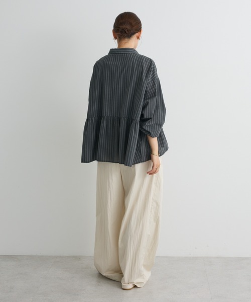 CRAFT STANDARD BOUTIQUE（クラフトスタンダードブティック）の「ペプラム長袖ブラウス◇（シャツ/ブラウス・レディース・イエロー/ブラウン/ブラック系その他2/ブラック/オフホワイト・FREE）」の11枚目の写真