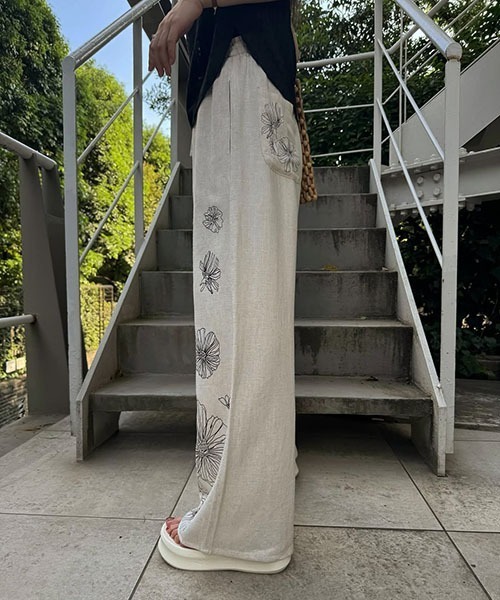 セール】flower print undulate relax PT（その他パンツ）｜WILLFULLY