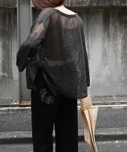 WILLFULLY(ウィルフリー)の「flower print undulate relax PT(その他パンツ・レディース・ブラック/オートミール・FREE)」の14枚目の写真