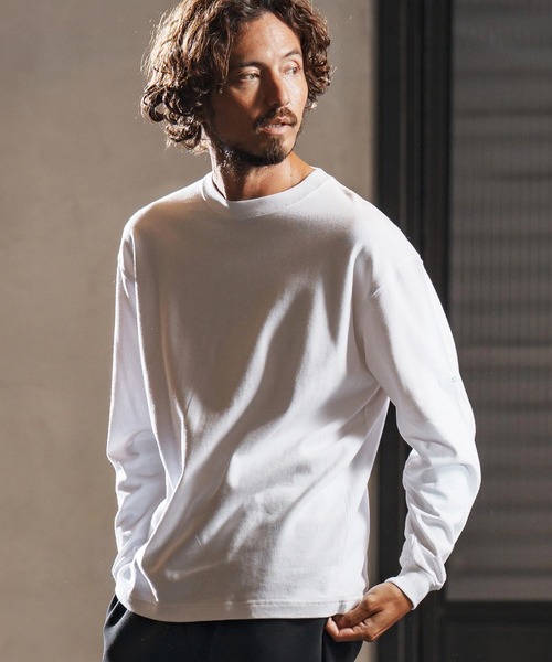 wjk reluxe(ダブルジェーケーリラックス)の「mlt5340-box silhouette long sleeve cut sew ロングスリーブカットソー(WR25W-25)(Tシャツ/カットソー・メンズ・ホワイト/ブラック/グレイッシュベージュ・XL/L/M)」の6枚目の写真