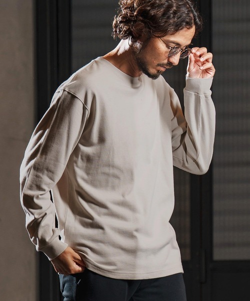 wjk reluxe(ダブルジェーケーリラックス)の「mlt5340-box silhouette long sleeve cut sew ロングスリーブカットソー(WR25W-25)(Tシャツ/カットソー・メンズ・ホワイト/ブラック/グレイッシュベージュ・XL/L/M)」の10枚目の写真