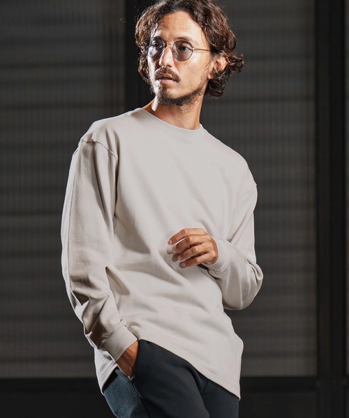 wjk reluxe(ダブルジェーケーリラックス)の「mlt5340-box silhouette long sleeve cut sew ロングスリーブカットソー(WR25W-25)(Tシャツ/カットソー・メンズ・ホワイト/ブラック/グレイッシュベージュ・XL/L/M)」の12枚目の写真