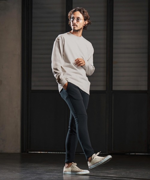 wjk reluxe(ダブルジェーケーリラックス)の「mlt5340-box silhouette long sleeve cut sew ロングスリーブカットソー(WR25W-25)(Tシャツ/カットソー・メンズ・ホワイト/ブラック/グレイッシュベージュ・XL/L/M)」の15枚目の写真