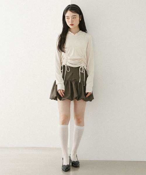 Heather(ヘザー)の「パーツ付きハイSOX 586966(ソックス/靴下・レディース・オフホワイト/ブラック/グレー・FREE)」の5枚目の写真