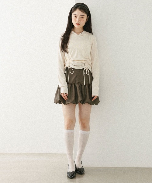 Heather(ヘザー)の「パーツ付きハイSOX 586966(ソックス/靴下・レディース・オフホワイト/ブラック/グレー・FREE)」の6枚目の写真