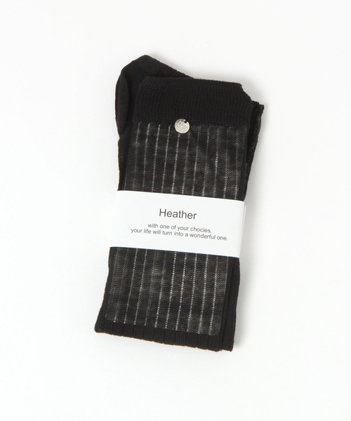 Heather(ヘザー)の「パーツ付きハイSOX 586966(ソックス/靴下・レディース・オフホワイト/ブラック/グレー・FREE)」の13枚目の写真