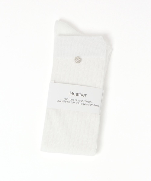Heather(ヘザー)の「パーツ付きハイSOX 586966(ソックス/靴下・レディース・オフホワイト/ブラック/グレー・FREE)」の14枚目の写真