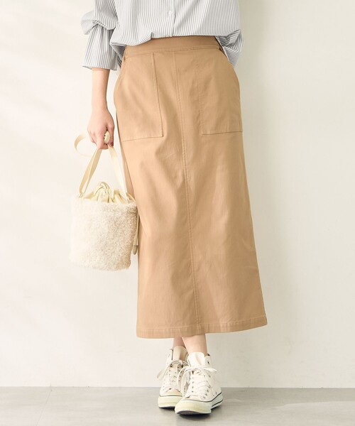 ANY（エニィ）の「【ウエストゴム】ベイカースカート（スカート・レディース・ブラック系/黄土色系/カーキ系/グレー系・SMALL/MEDIUM/LARGE）」の3枚目の写真