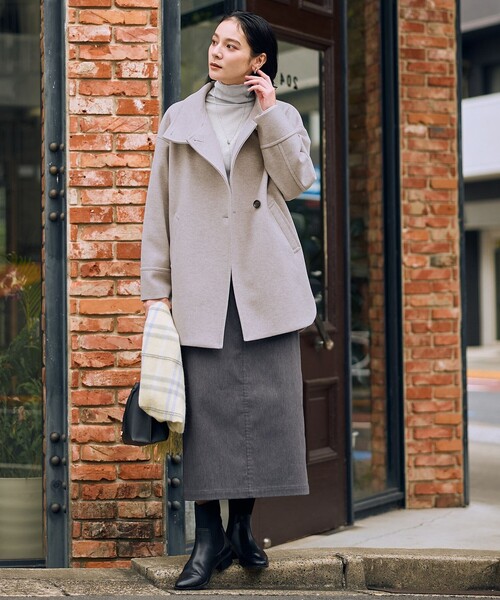 ANY（エニィ）の「【ウエストゴム】ベイカースカート（スカート・レディース・ブラック系/黄土色系/カーキ系/グレー系・SMALL/MEDIUM/LARGE）」の5枚目の写真