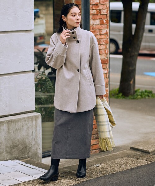 ANY（エニィ）の「【ウエストゴム】ベイカースカート（スカート・レディース・ブラック系/黄土色系/カーキ系/グレー系・SMALL/MEDIUM/LARGE）」の6枚目の写真