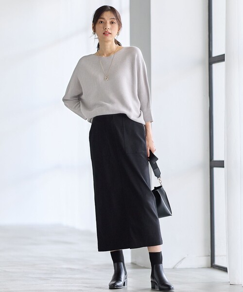 ANY（エニィ）の「【ウエストゴム】ベイカースカート（スカート・レディース・ブラック系/黄土色系/カーキ系/グレー系・SMALL/MEDIUM/LARGE）」の14枚目の写真