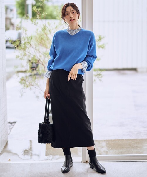 ANY（エニィ）の「【ウエストゴム】ベイカースカート（スカート・レディース・ブラック系/黄土色系/カーキ系/グレー系・SMALL/MEDIUM/LARGE）」の19枚目の写真