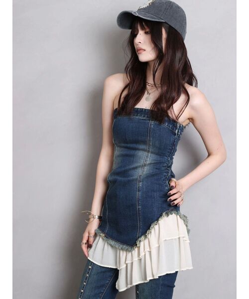 EVRIS（エヴリス）の「モチーフデニムキャップ（キャップ・レディース・ブラック・FREE）」の8枚目の写真