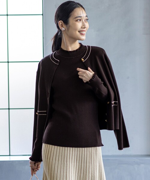 CICA加工 ニット ジャケット（カーディガン/ボレロ）｜ANY SIS