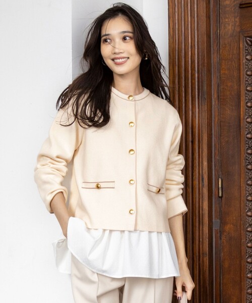 CICA加工 ニット ジャケット（カーディガン/ボレロ）｜ANY SIS