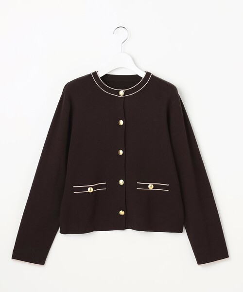 ANY SIS(エニィスィス)の「CICA加工 ニット ジャケット(カーディガン/ボレロ・レディース・アイボリー系/ネイビー系/ダークブラウン系/ワイン系・MEDIUM)」の16枚目の写真