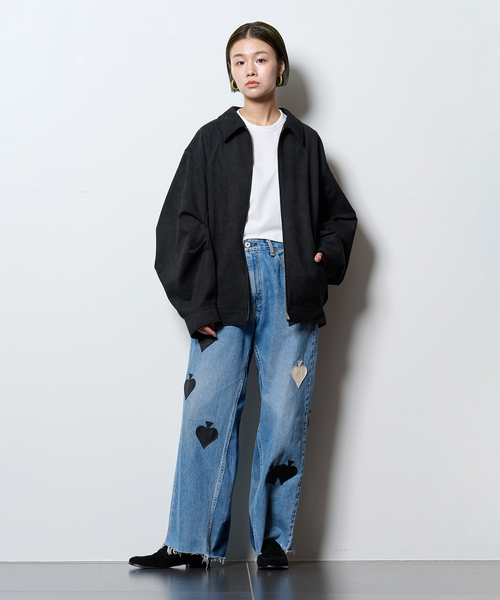 CITYSHOP（シティーショップ）の「FAUX SUEDE VOLUME ジャケット（ブルゾン・レディース・ブラウン/ブラック・FREE）」の4枚目の写真