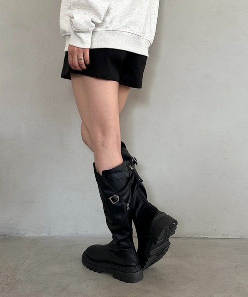 MYMOOD.(マイムード)の「ベルトロングブーツ(ブーツ・レディース・ブラウン/ブラック・24.5cm/23.5cm)」の15枚目の写真
