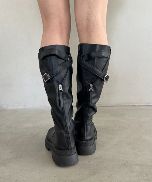 MYMOOD.(マイムード)の「ベルトロングブーツ(ブーツ・レディース・ブラウン/ブラック・24.5cm/23.5cm)」の16枚目の写真
