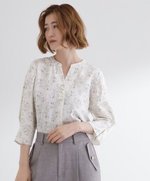 【洗える/お仕事】美しさが続く袖タックブラウス