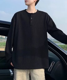 WESTSEA（ウエストシー）の「ワッフル ヘンリーネックTシャツ 長袖 無地（Tシャツ/カットソー）」