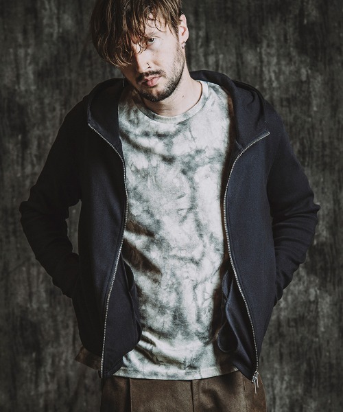 NO ID.(ノーアイディ)の「mpa3936- フライスハイネックZIPパーカ(857006-312T)(パーカー・メンズ・ホワイト/ブラック/グレー・1/2)」の10枚目の写真