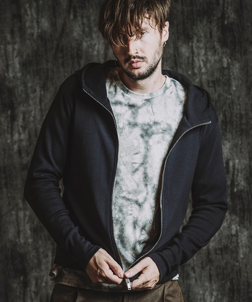 NO ID.(ノーアイディ)の「mpa3936- フライスハイネックZIPパーカ(857006-312T)(パーカー・メンズ・ホワイト/ブラック/グレー・1/2)」の11枚目の写真