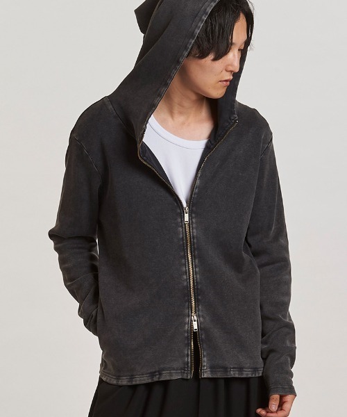 NO ID.(ノーアイディ)の「mpa3936- フライスハイネックZIPパーカ(857006-312T)(パーカー・メンズ・ホワイト/ブラック/グレー・1/2)」の17枚目の写真