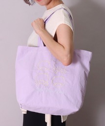 (ACT)【sanrio】フェイス 刺繍 ナイロン トートバッグ