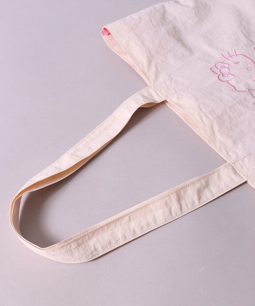 sanrio(サンリオ)の「(ACT)【sanrio】フェイス 刺繍 ナイロン トートバッグ(トートバッグ・レディース・ライトグレー/ラベンダー/イエロー/ライトブルー/ベビーピンク/ライトピンク・ONE SIZE)」の15枚目の写真