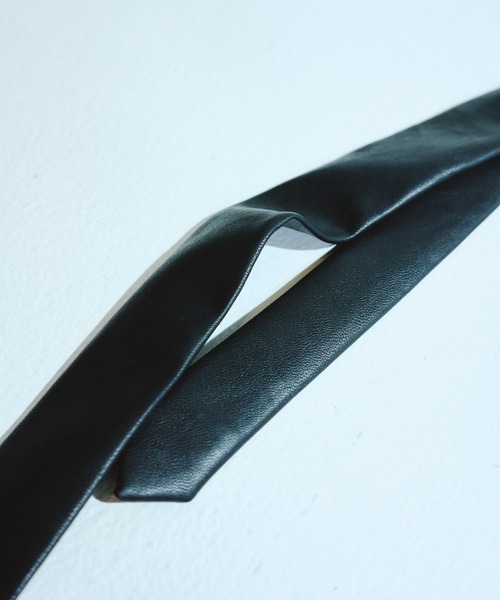 Slim Faux Leather Tie / スリムPUレザーネクタイ（ネクタイ
