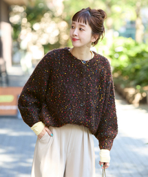 B.C STOCK | 《追加5》手洗い可 / ポコポコヤーンミックス2WAYカーディガン(カーディガン/ボレロ)