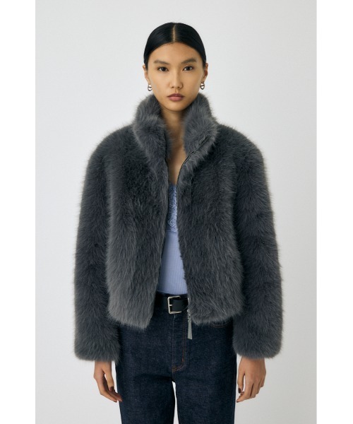 25年AW新作】F/FUR STAND COLLAR ジャケット（ブルゾン）｜MOUSSY