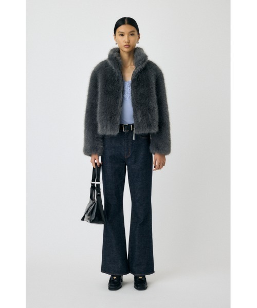 25年AW新作】F/FUR STAND COLLAR ジャケット（ブルゾン）｜MOUSSY