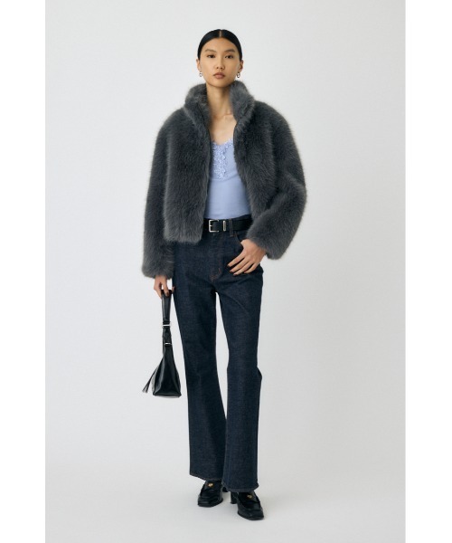 25年AW新作】F/FUR STAND COLLAR ジャケット（ブルゾン）｜MOUSSY