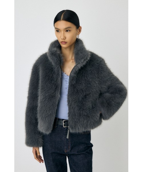 25年AW新作】F/FUR STAND COLLAR ジャケット（ブルゾン）｜MOUSSY