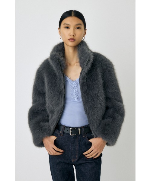 25年AW新作】F/FUR STAND COLLAR ジャケット（ブルゾン）｜MOUSSY