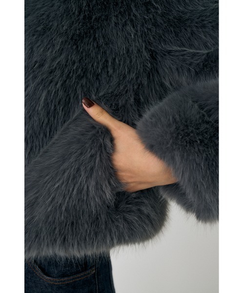 25年AW新作】F/FUR STAND COLLAR ジャケット（ブルゾン）｜MOUSSY